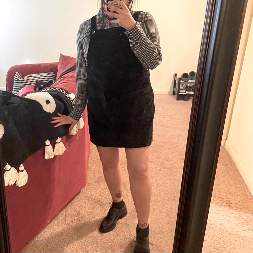 Corduroy overall dress